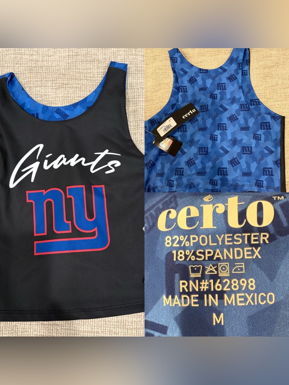 NY Giants Tank Bra